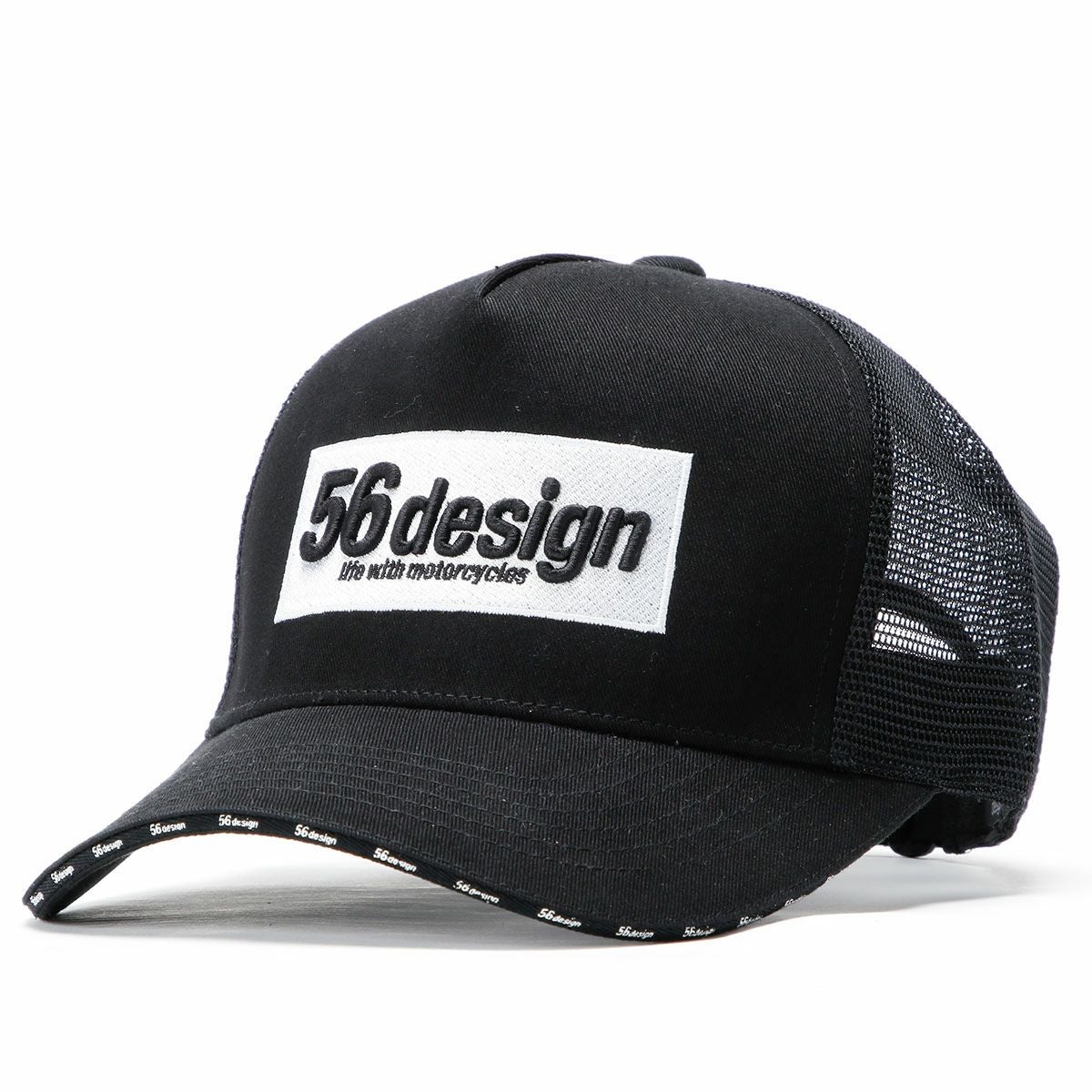 56design｜ボックス ロゴ キャップ｜帽子｜ブラック