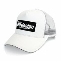 56design｜ボックス ロゴ キャップ｜帽子｜ホワイト×ネイビー