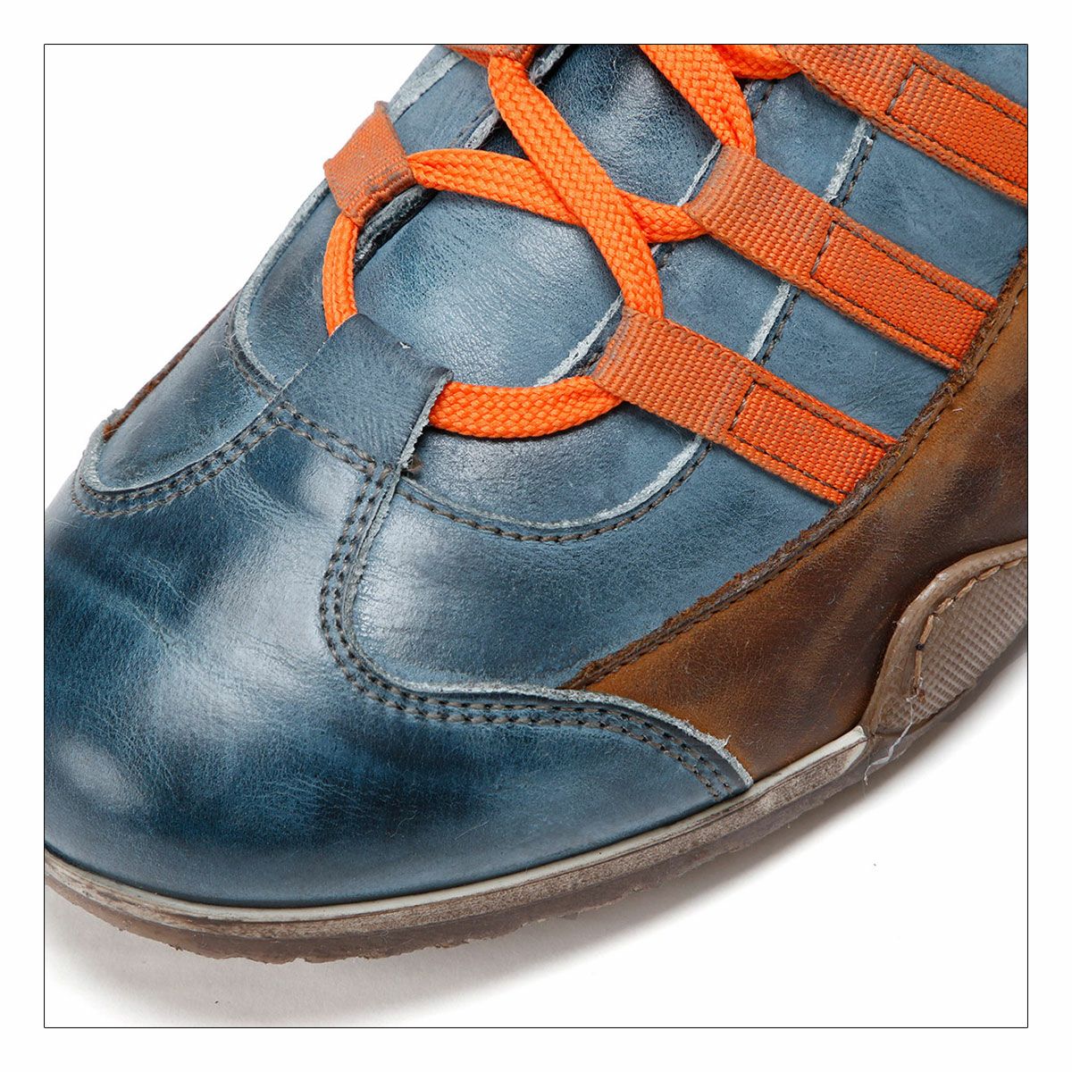 GRANDPRIX ORIGINALS｜GPO スニーカー モンツァ ｜インディゴ×オレンジ