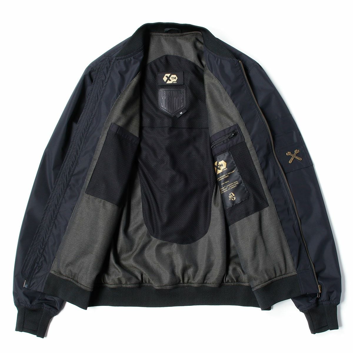 John Doe｜XTM フライトジャケット｜ファブリック｜ブラック