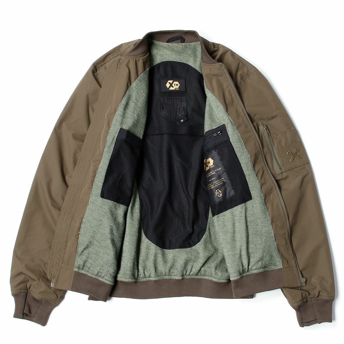 John Doe｜XTM フライトジャケット｜ファブリック｜オリーブ