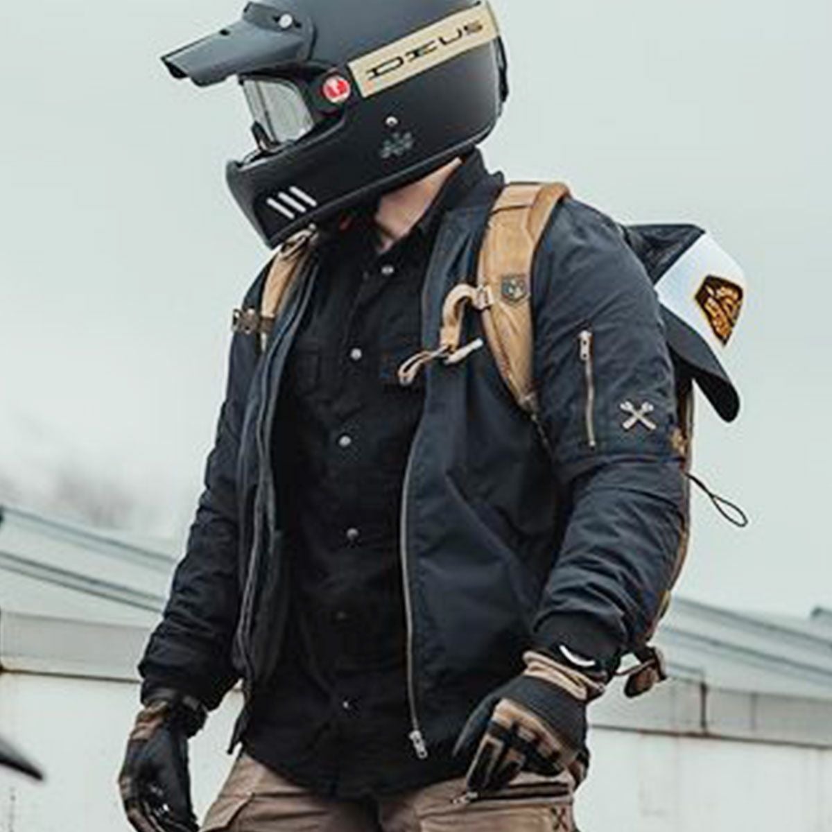 John Doe｜XTM フライトジャケット｜ファブリック｜ブラック｜モデル着用