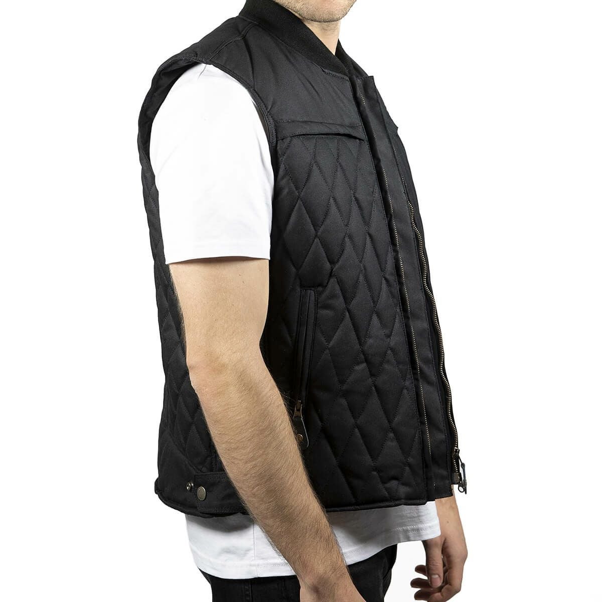 John Doe｜ローライダー ワックスベスト｜ベスト｜ブラック｜モデル着用