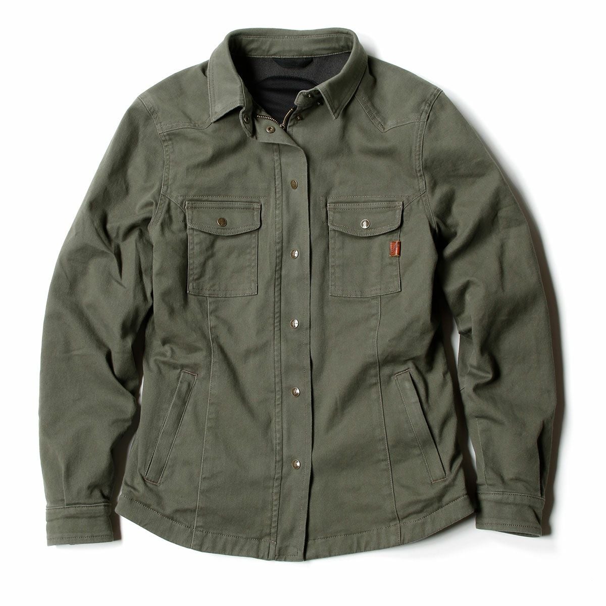 John Doe｜XTM モトシャツ ウーマン｜ファブリック｜オリーブ