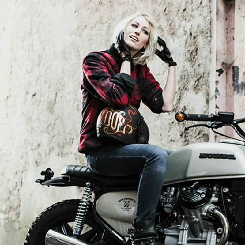 John Doe｜XTM モトシャツ ウーマン｜ファブリック｜レッド