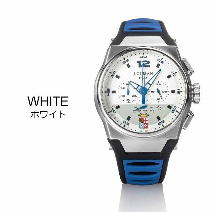 LOCMAN｜MARE MARINA MILITARE Chronograph マーレ マリーナミリターレ クロノグラフ Ref.555｜時計｜ホワイト