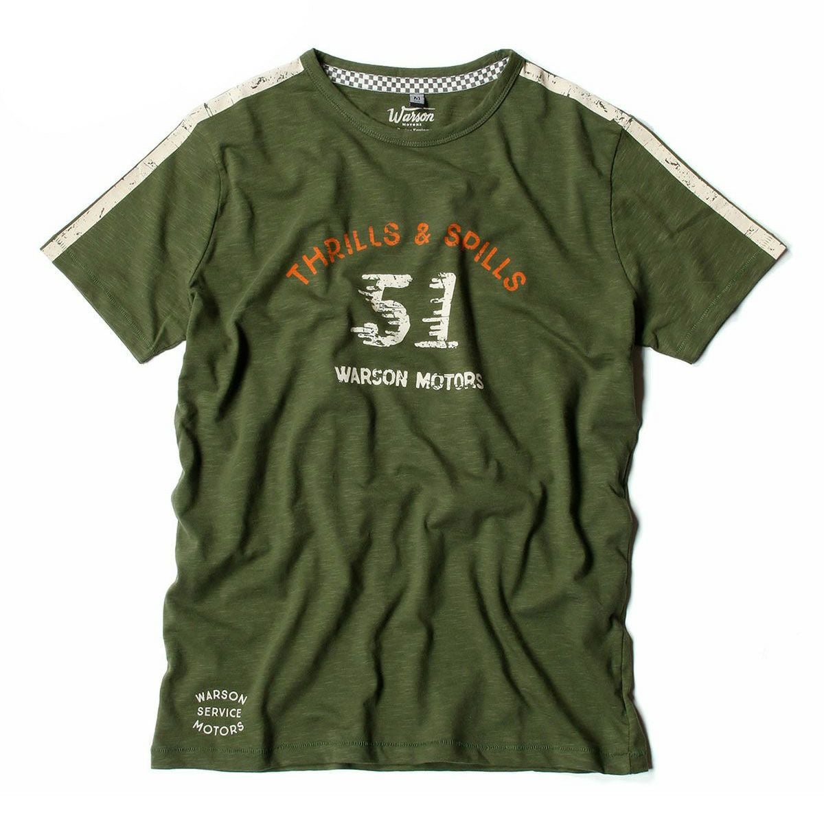 Warson Motors｜スリルズ アンド スピルズ Tシャツ｜