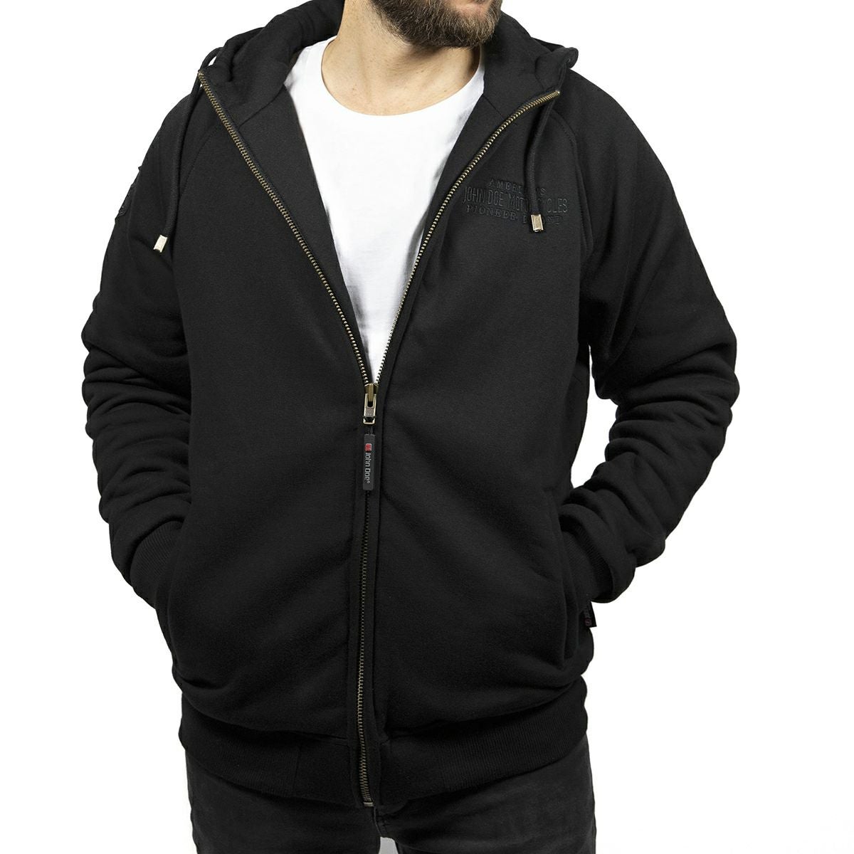 John Doe｜XTM フーディー｜ファブリック｜ブラック｜モデル着用