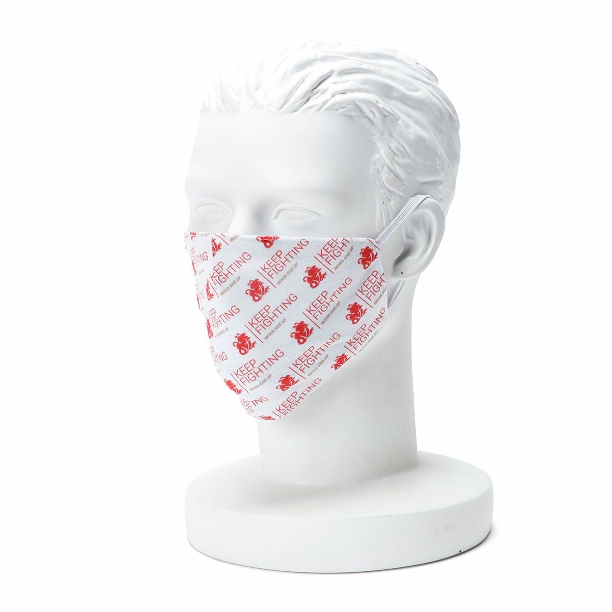 Michael Schumacher｜Keep Fighting フェイスマスク｜ホワイト×レッド
