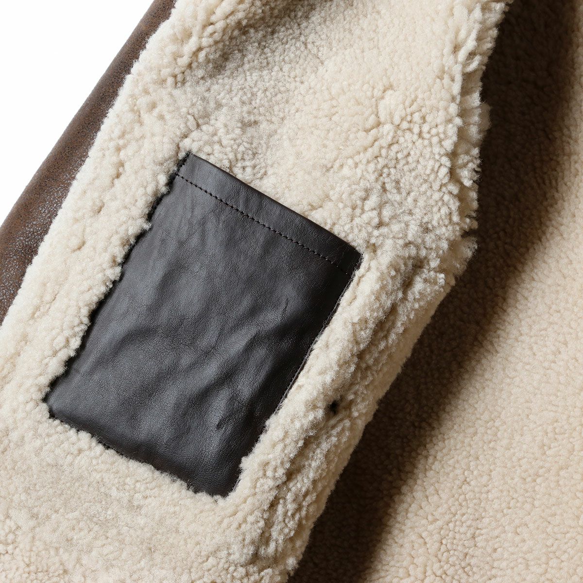 helstons｜サンダー ムートンジャケット｜レザー｜ブラウン