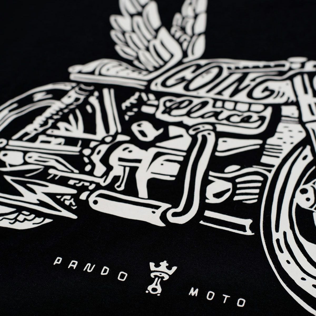 PANDO MOTO｜マイク モト ウィング 1 Tシャツ｜ブラック｜