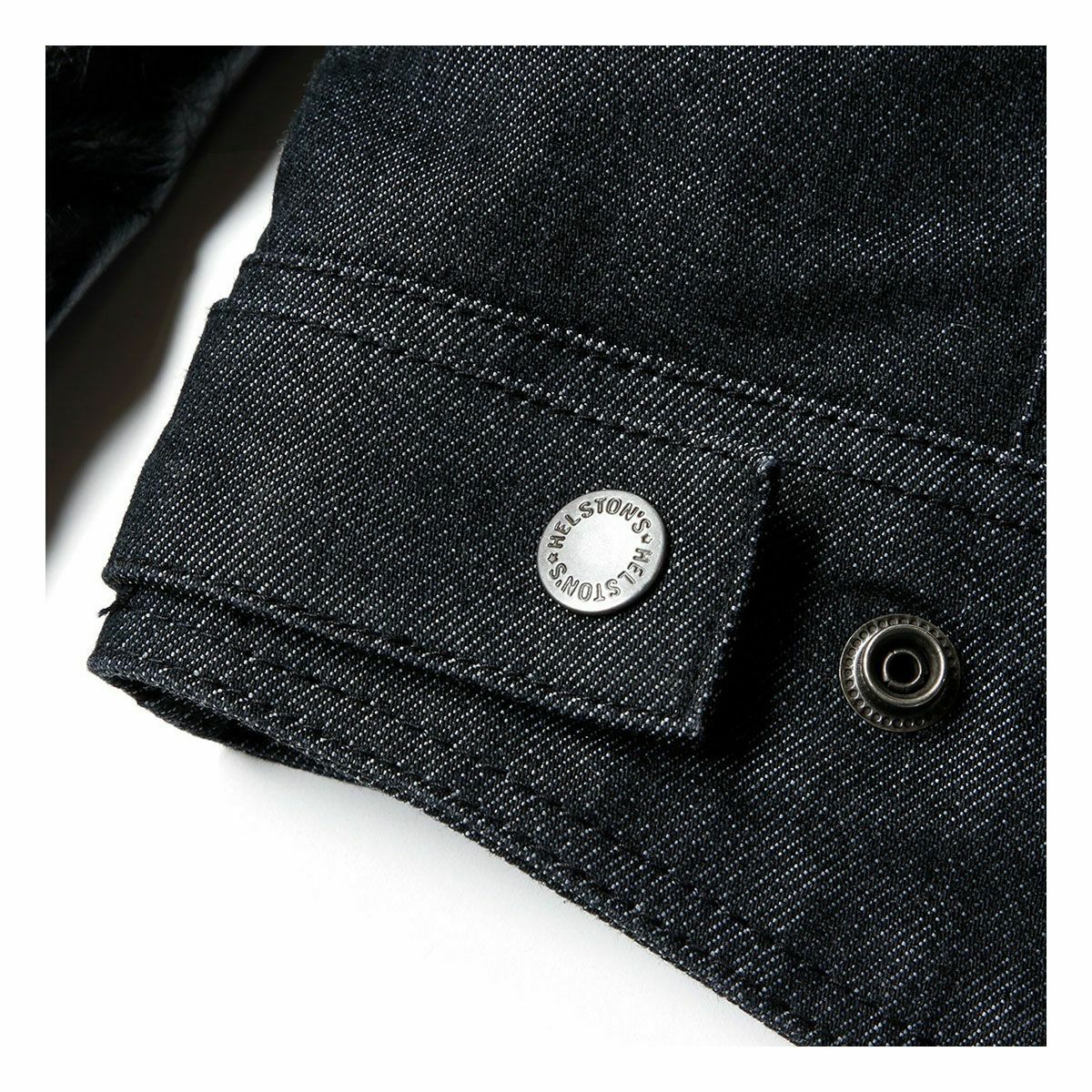 helstons｜ウィンストン コットン レザージャケット｜ファブリック｜ブラック