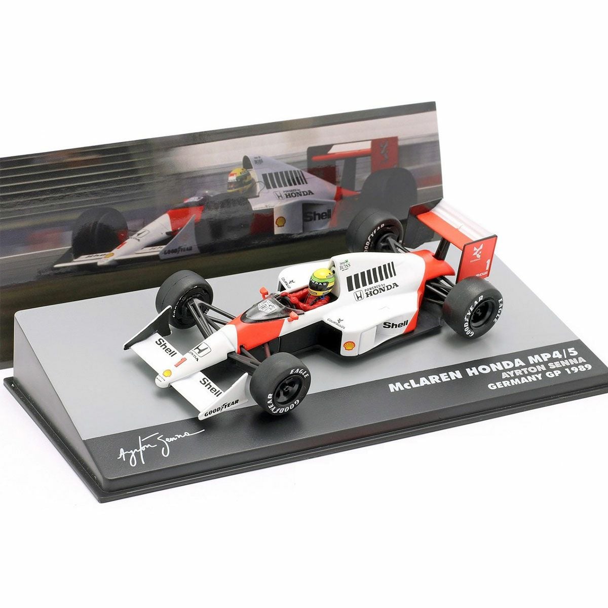 1/43 スケール マクラーレン MP4/5 アイルトン・セナ #1 1989 ドイツGP