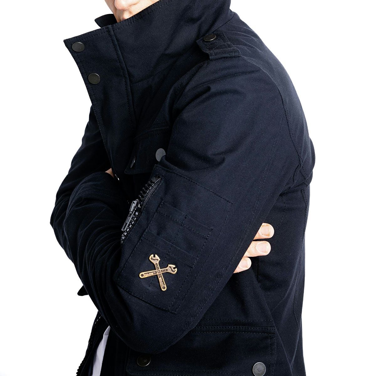 John Doe｜XTM エクスプローラー ジャケット｜ファブリック｜ブラック｜モデル着用