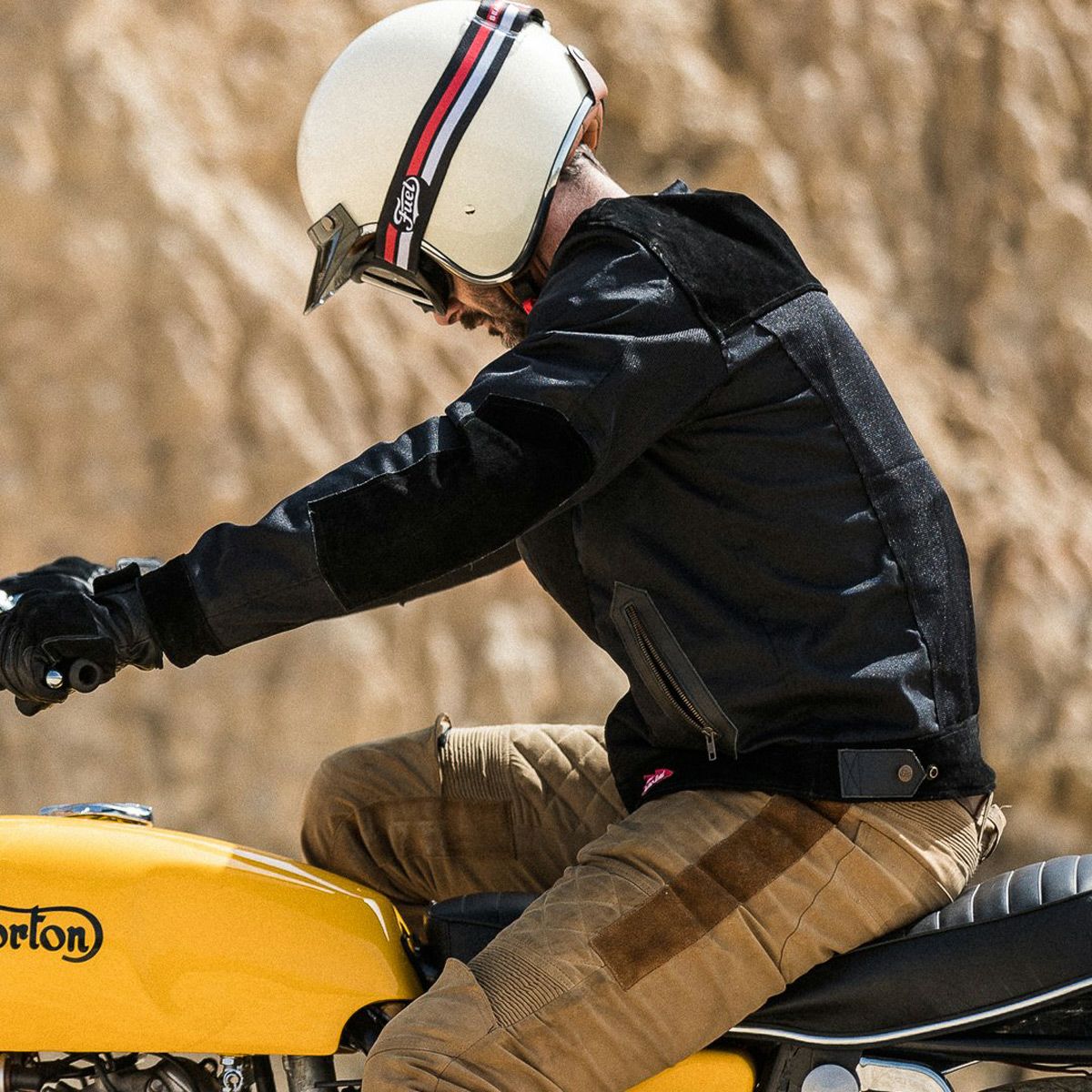 Fuel Motorcycles｜アリゾナ ジャケット｜メッシュ｜ブラック｜モデル着用