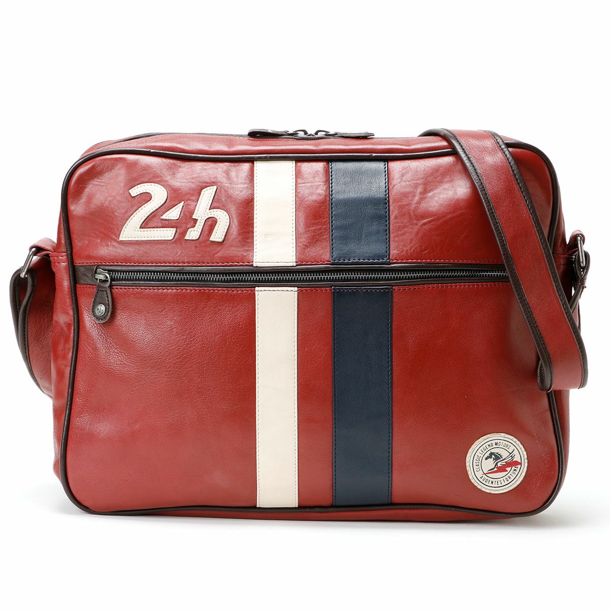 CLASSIC LEGEND MOTORS｜【ル・マン24時間レース・オフィシャルライセンス商品】メッセンジャー レザー バッグ｜レッド