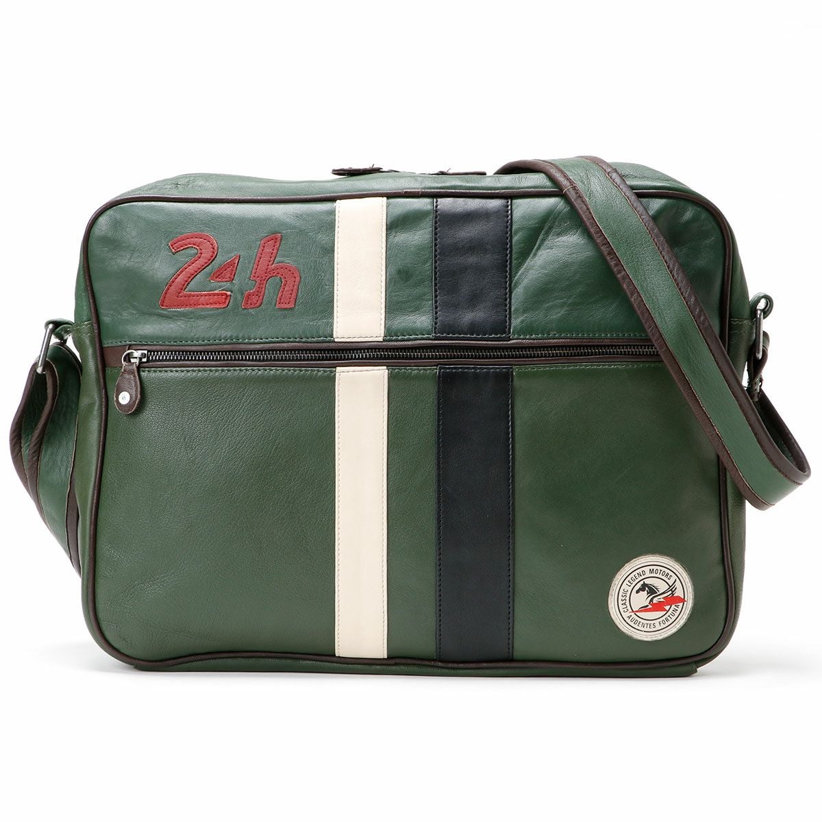 CLASSIC LEGEND MOTORS｜【ル・マン24時間レース・オフィシャルライセンス商品】メッセンジャー レザー バッグ｜グリーン
