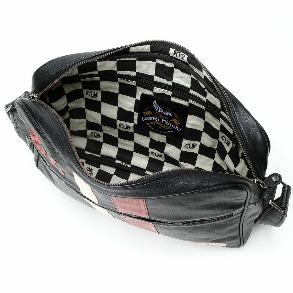 CLASSIC LEGEND MOTORS｜【ル・マン24時間レース・オフィシャルライセンス商品】メッセンジャー レザー バッグ｜ブラック