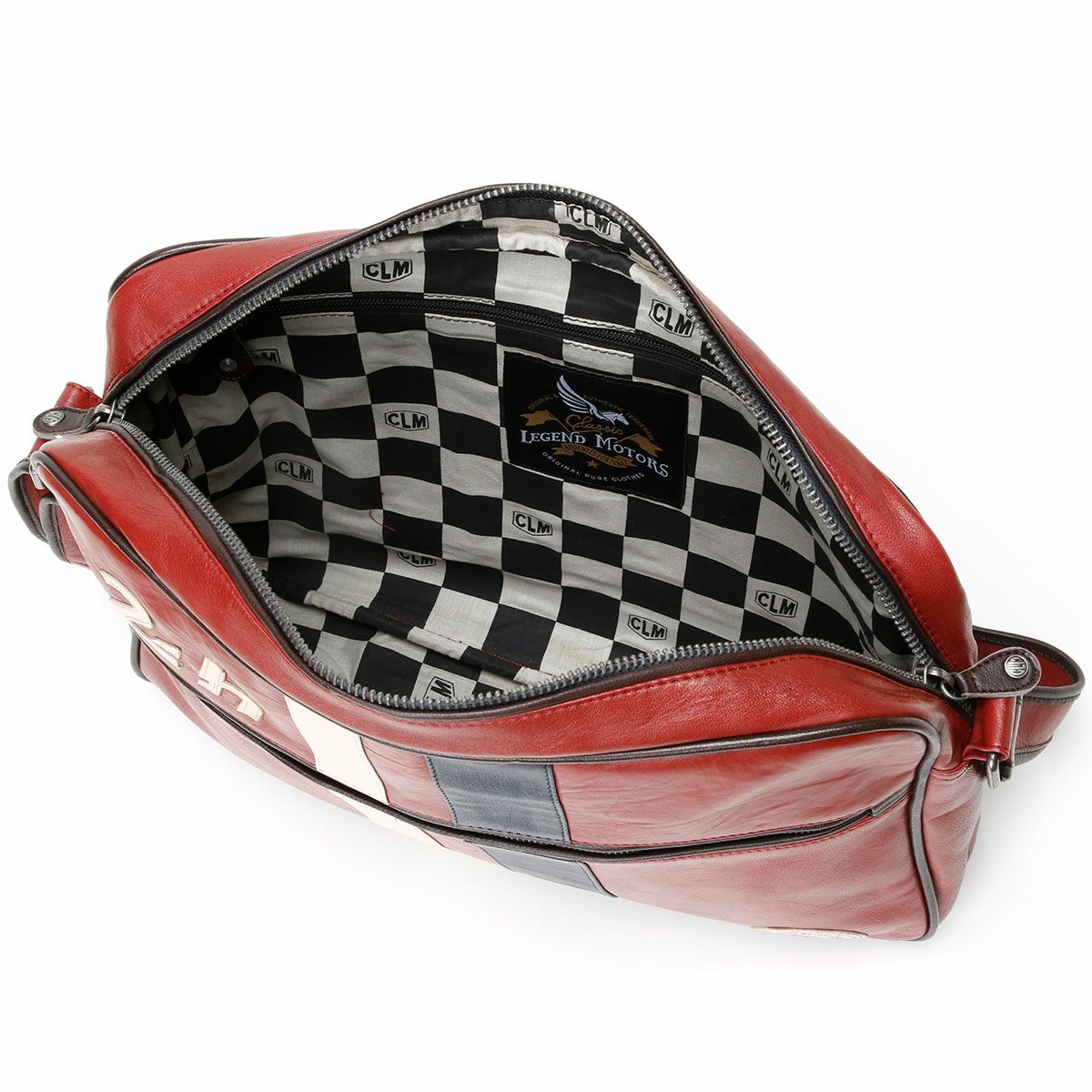 CLASSIC LEGEND MOTORS｜【ル・マン24時間レース・オフィシャルライセンス商品】メッセンジャー レザー バッグ｜レッド