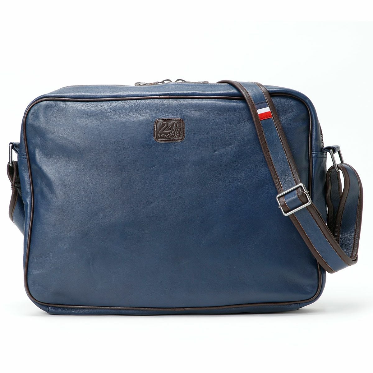 CLASSIC LEGEND MOTORS｜【ル・マン24時間レース・オフィシャルライセンス商品】メッセンジャー レザー バッグ｜ブルー