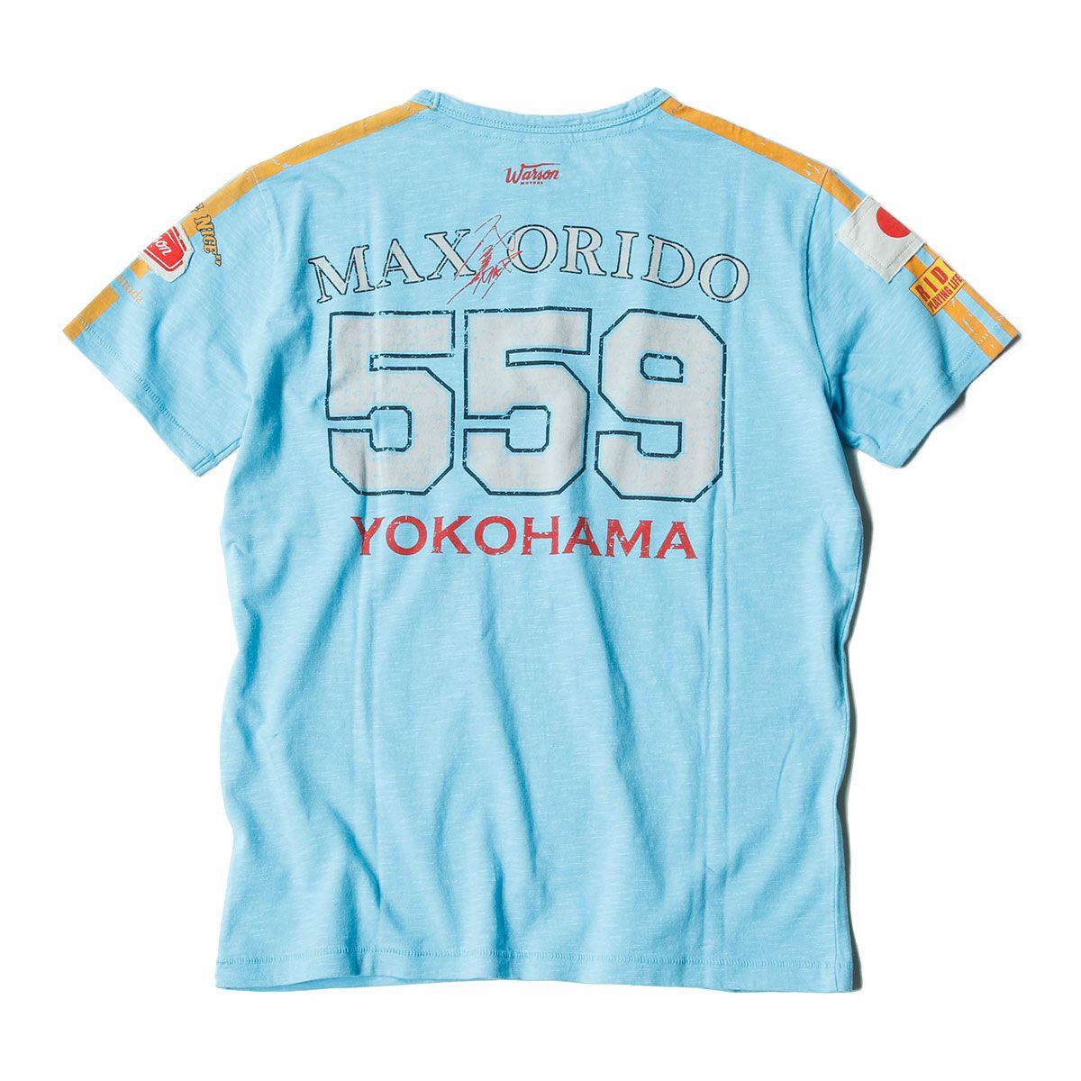 Warson Motors｜MAX ORIDO Tシャツ｜ブルー