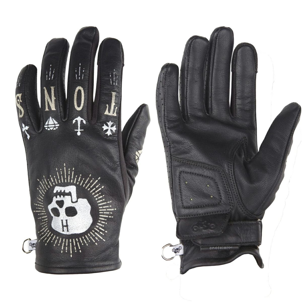 helstons｜グラフィック グローブ レディ｜3シーズン｜ブラック