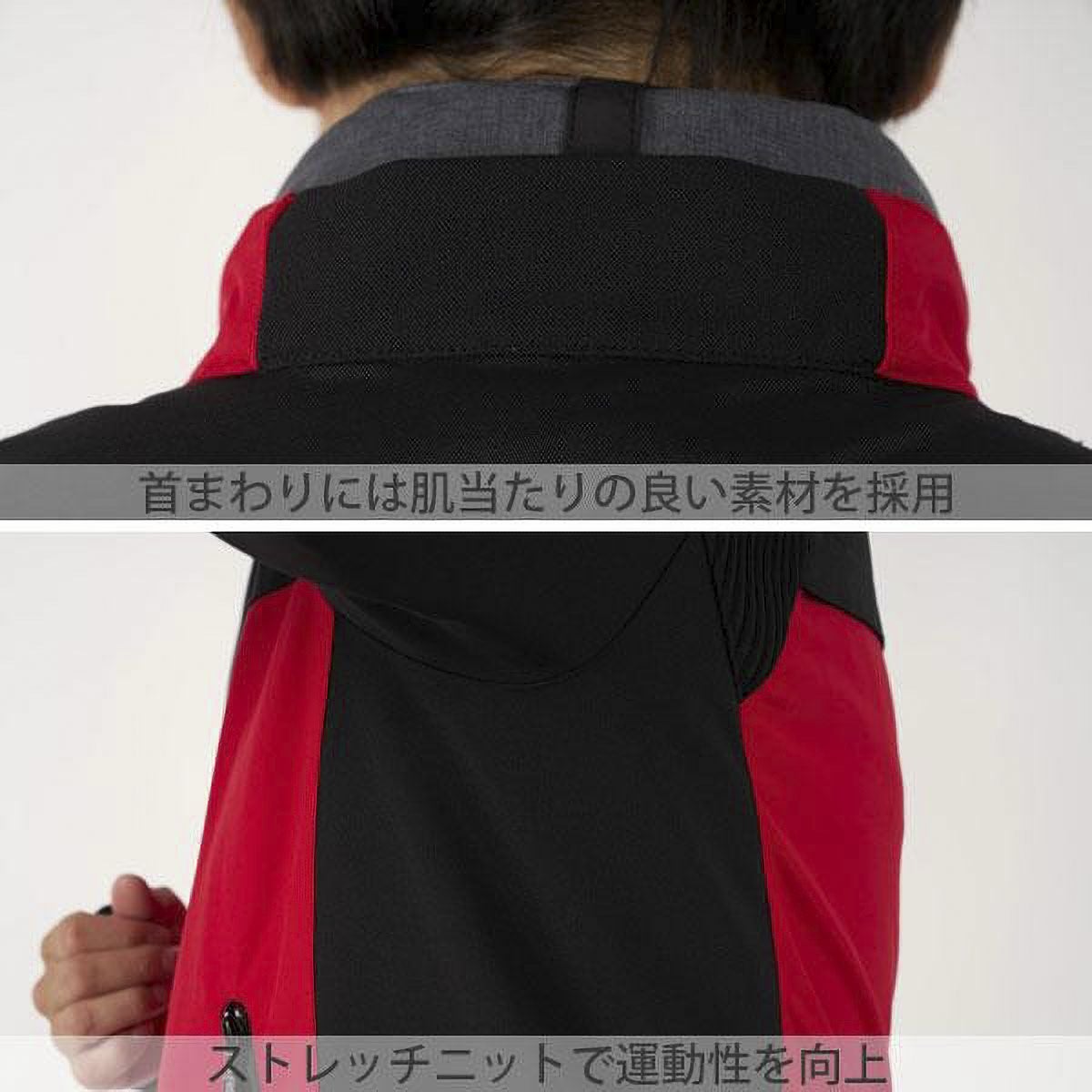 56design｜GP ジャケット 3｜ファブリック｜ブラック×レッド｜モデル着用