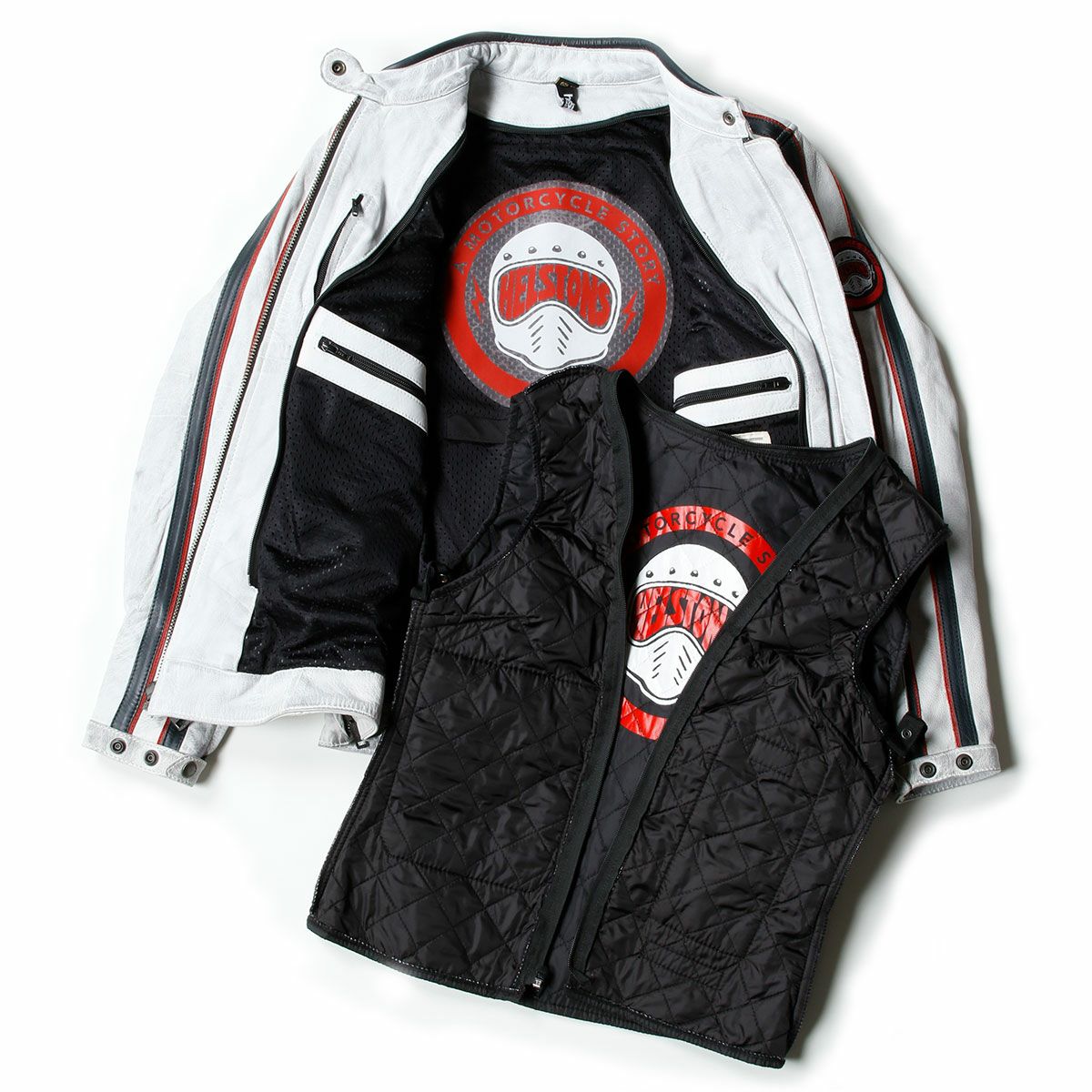 helstons｜ジェイド レザージャケット レディ｜ホワイト