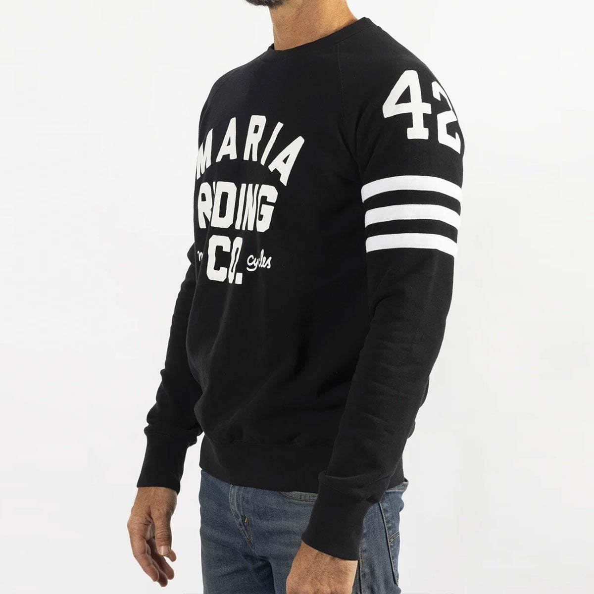 Maria Riding Company｜スペーズ ウィンター スウェットシャツ ブラック｜スウェット｜ブラック｜モデル着用