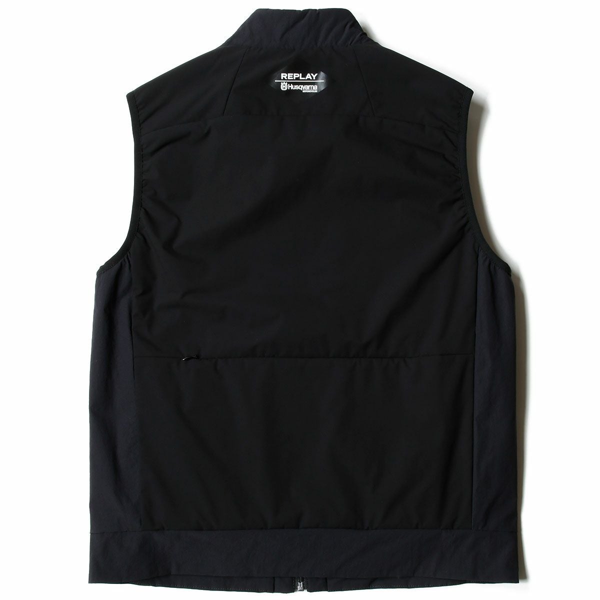 Replay｜フル ジッパー ナイロン ベスト｜ブラック