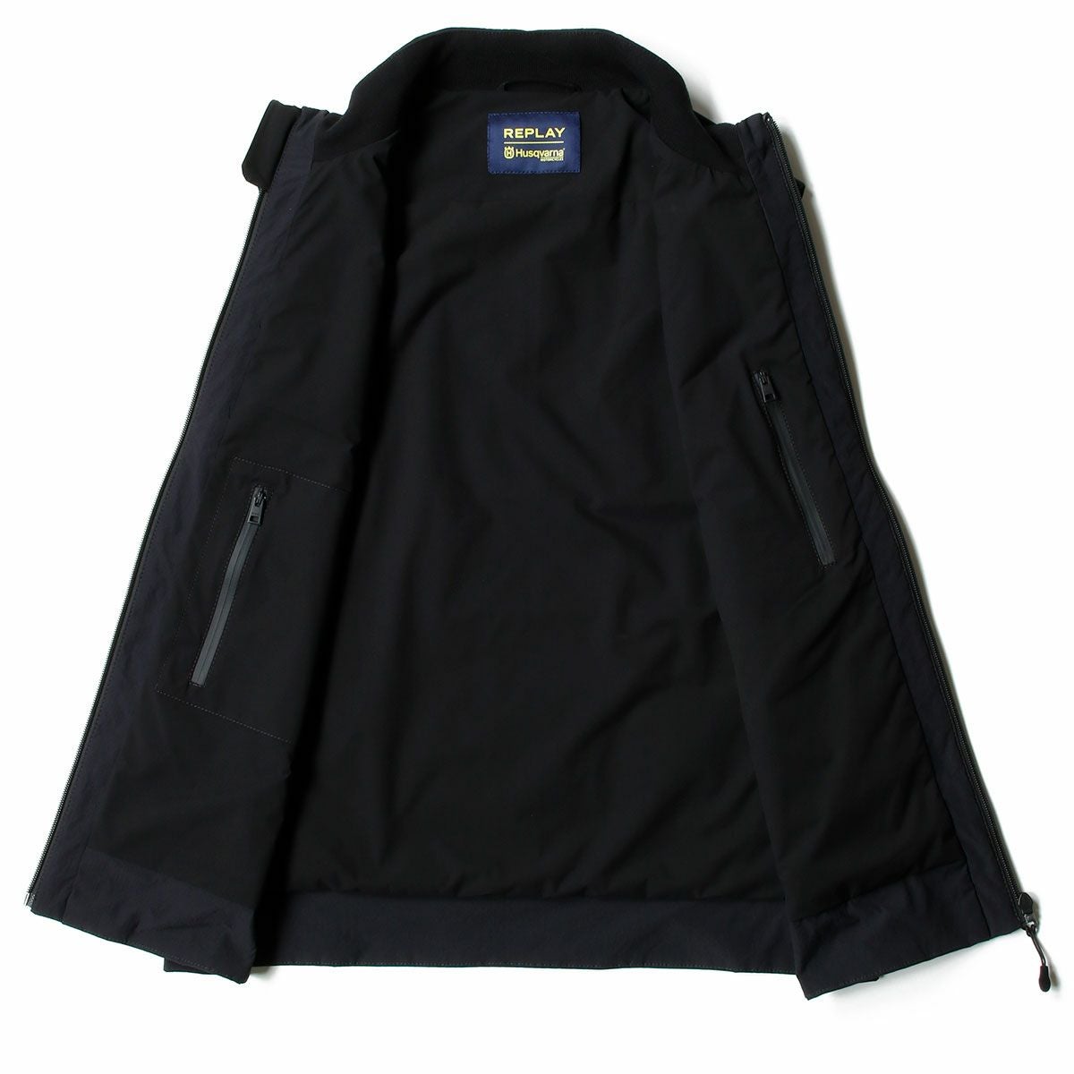 Replay｜フル ジッパー ナイロン ベスト｜ブラック
