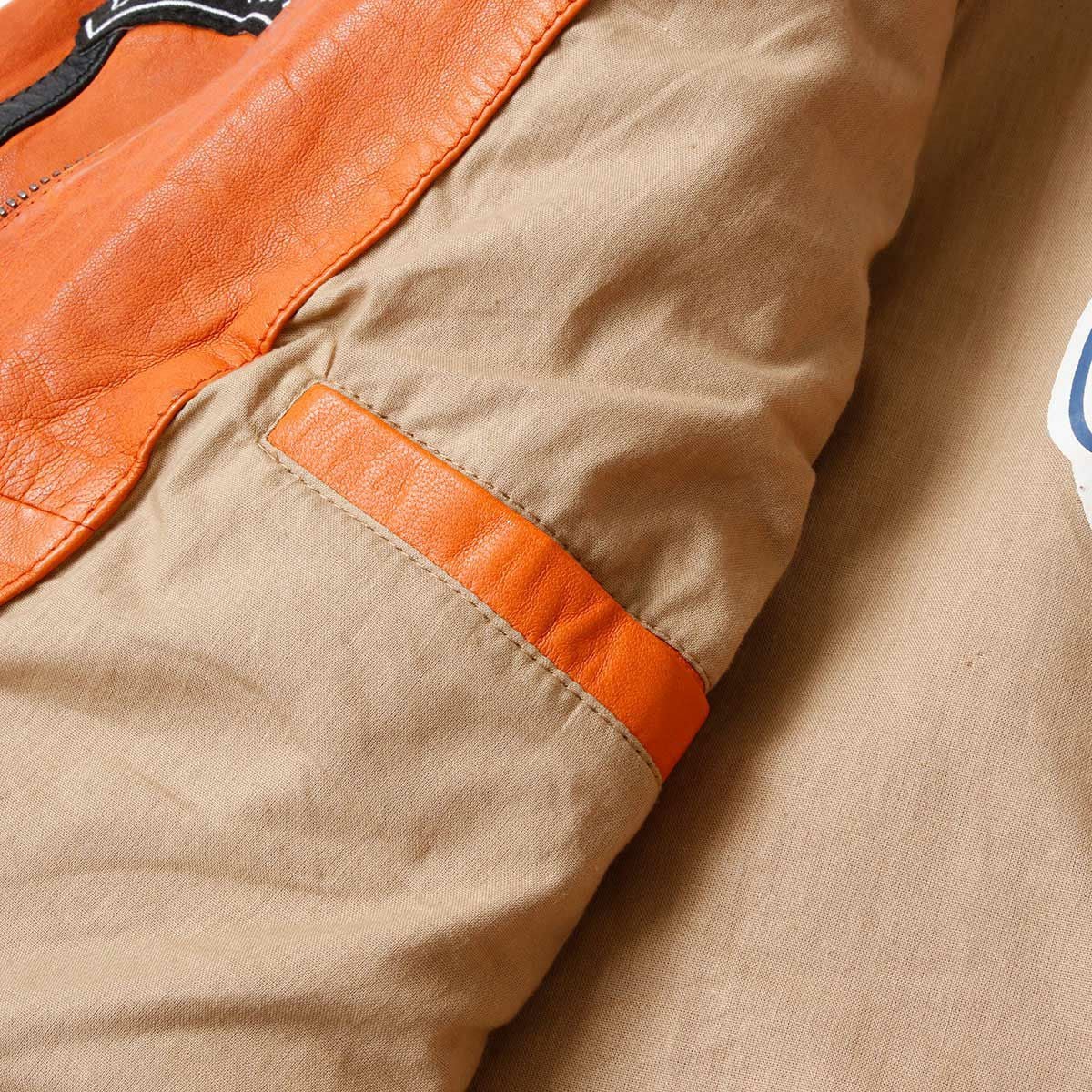 GULF｜ガルフ クラシック レーシング レザー ジャケット｜アウター｜オレンジ