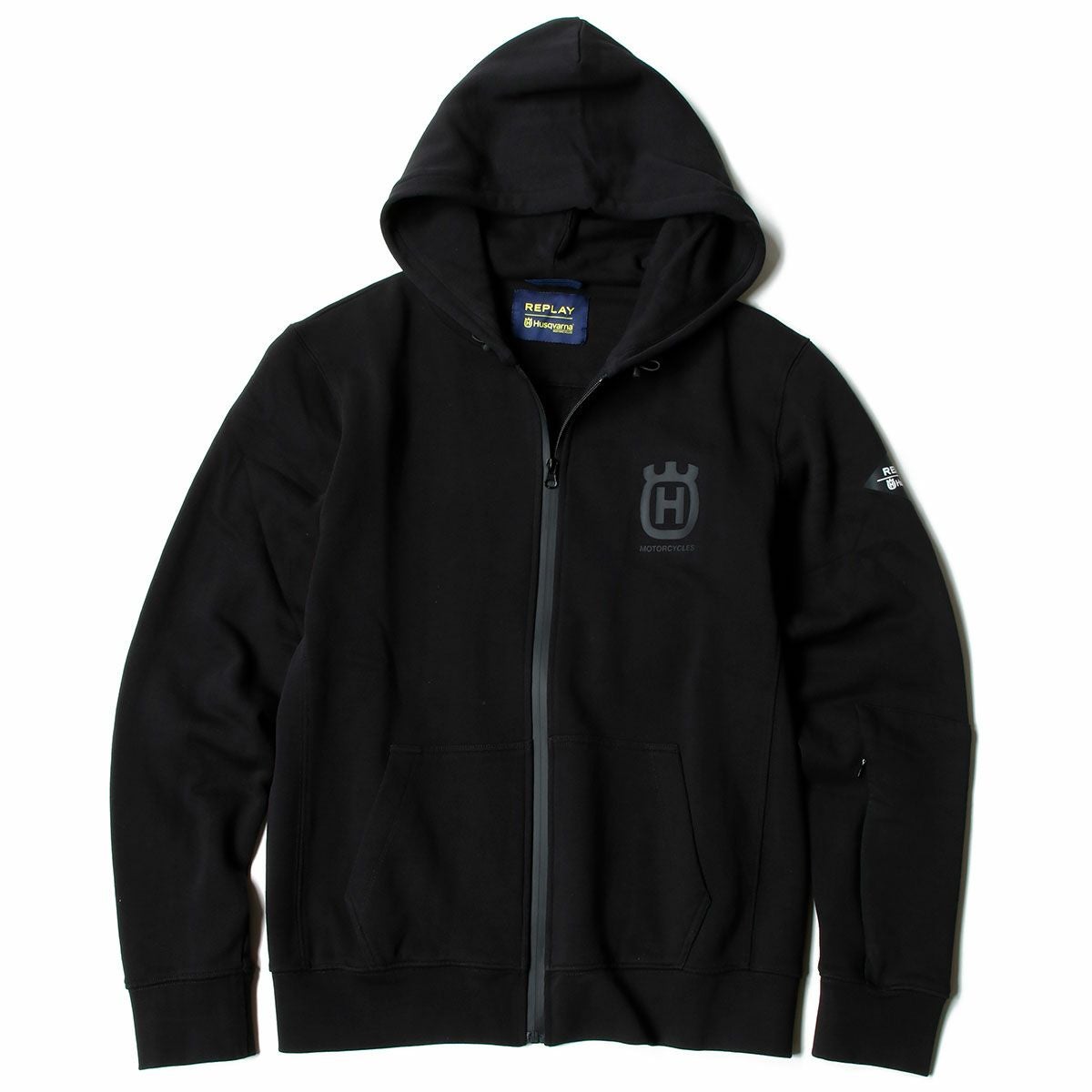 Replay｜フルジップフーディー REPLAY FOR HUSQVARNA｜フーディ｜ブラック
