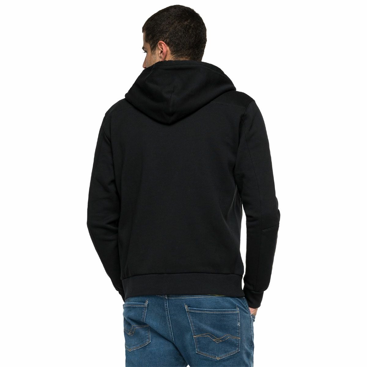 Replay｜フルジップフーディー REPLAY FOR HUSQVARNA｜フーディ｜ブラック｜モデル着用