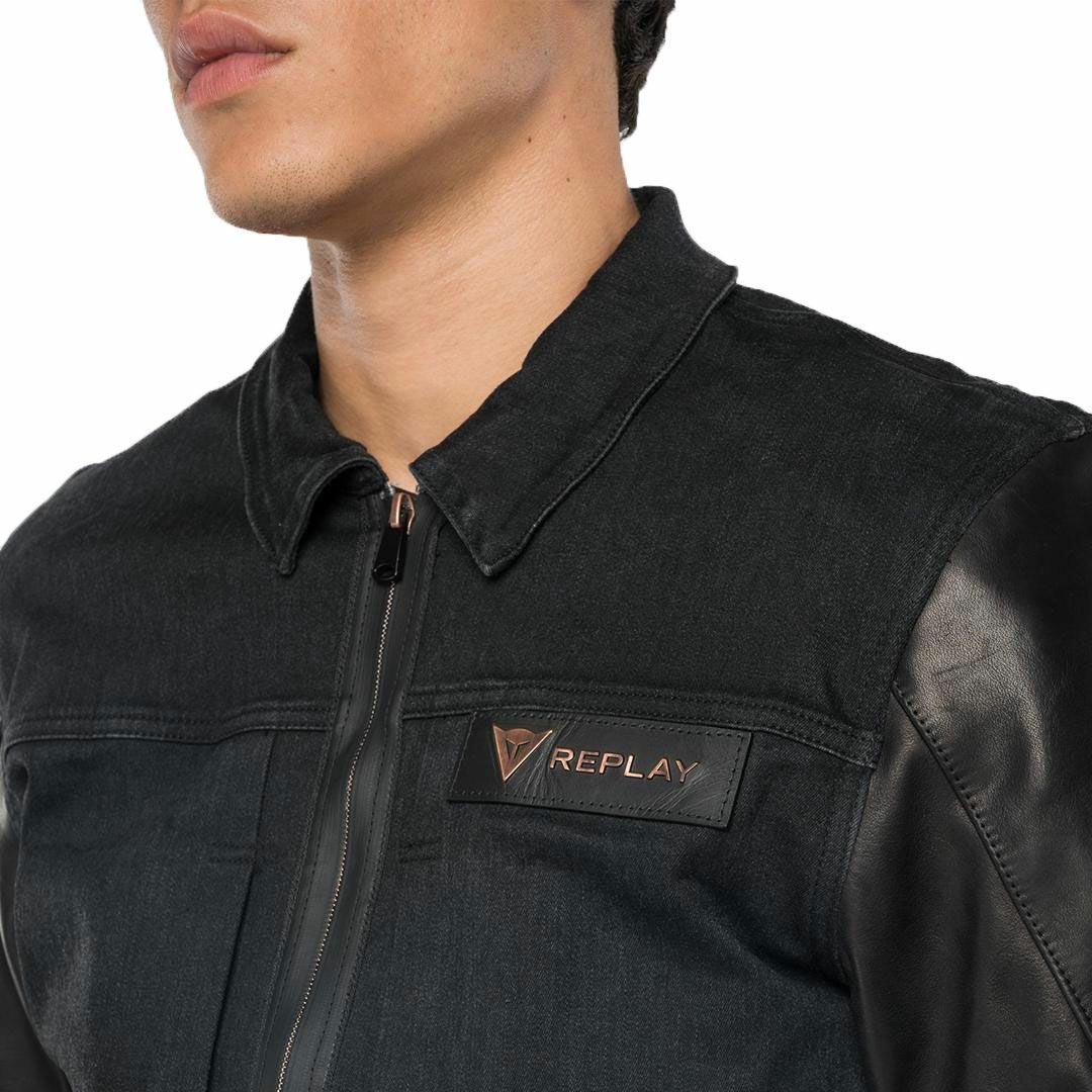 Replay｜REPLAY×DAINESE ハイパーコーデュラ ライディングジャケット｜ファブリック｜ブラック｜モデル着用