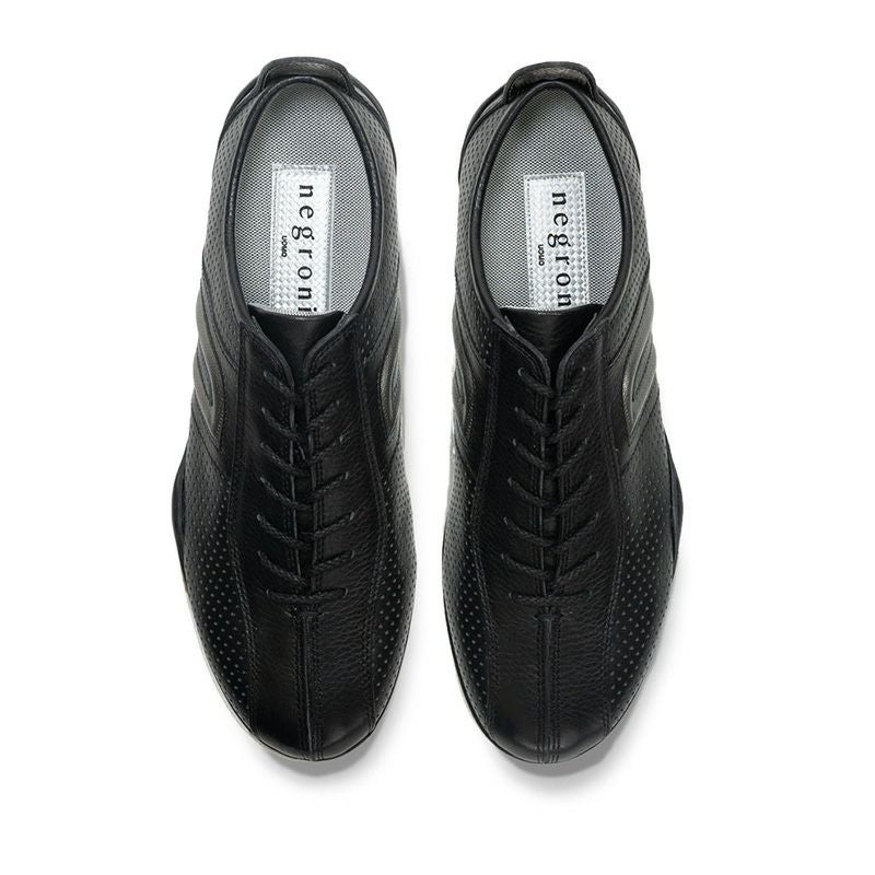 NEGRONI｜イデア パンチング｜スニーカー｜ブラック×シルバー