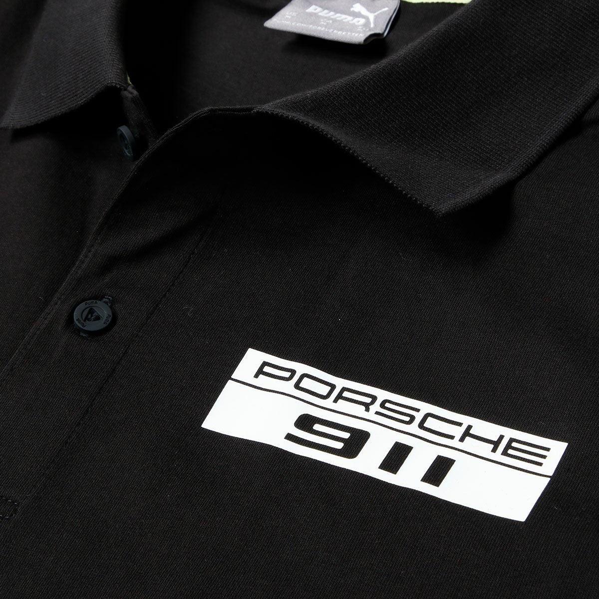 PORSCHE｜ポルシェ レガシー ベース スウェット ポロ｜ポロシャツ｜ブラック