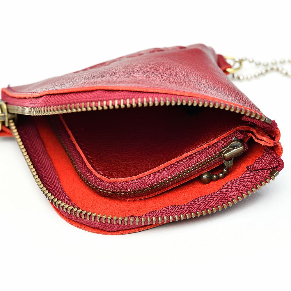 56design｜レザー デュアル ウォレット｜財布｜レッド