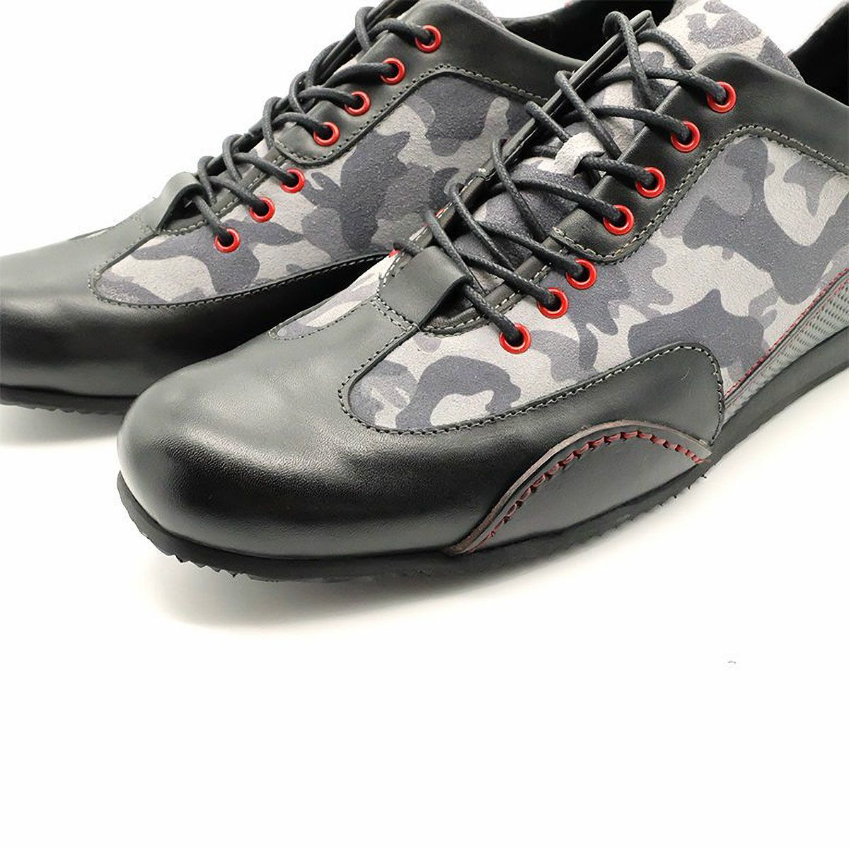 threegenerations｜NI-2425-212 ノイインテレッセ コラボモデル｜スニーカー｜ブラックカモフラージュ