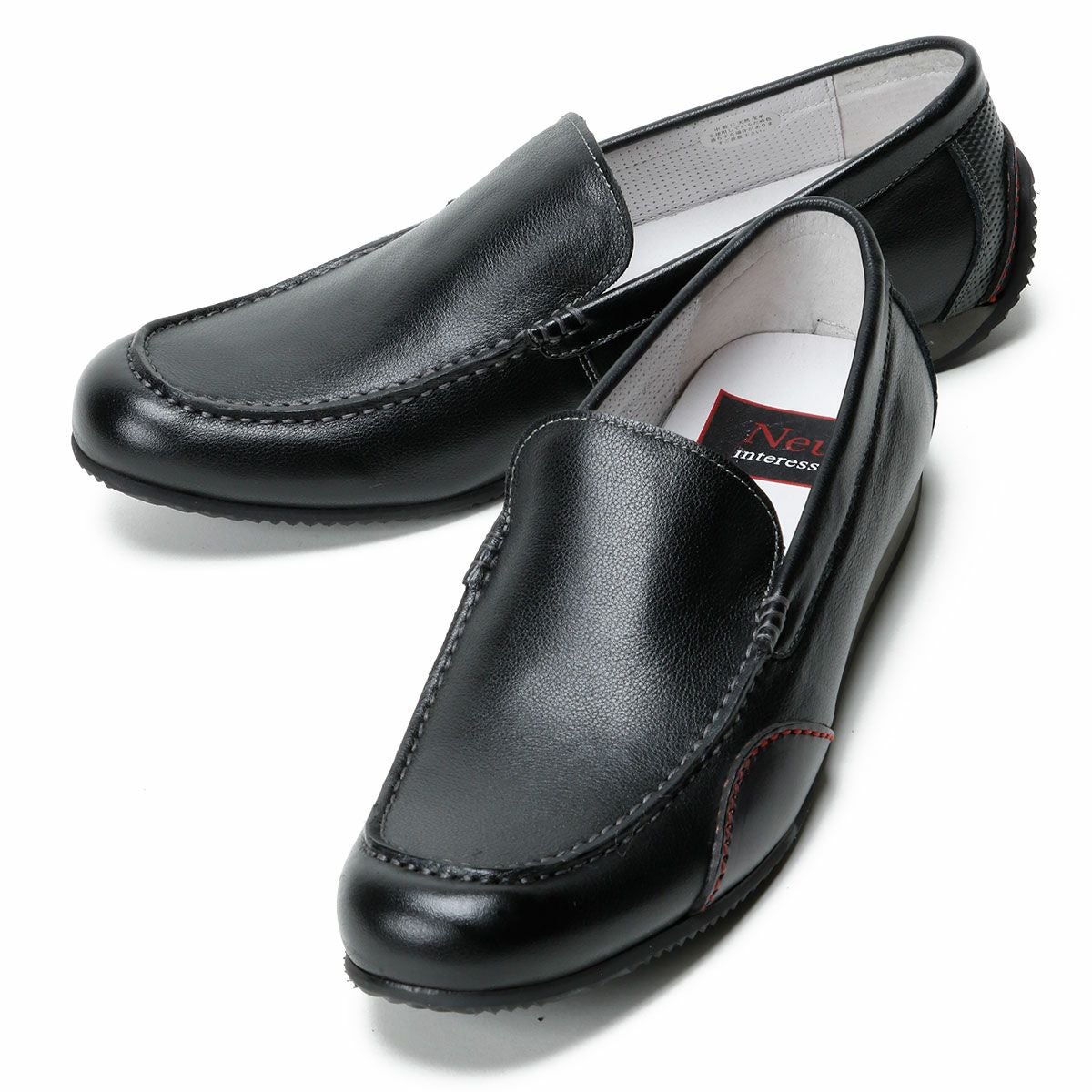 threegenerations｜NI-2427-212 ノイインテレッセ コラボモデル｜モカシン｜ブラック