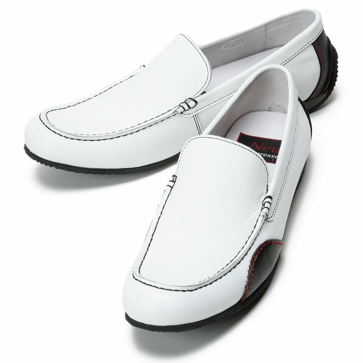 threegenerations｜NI-2427-212 ノイインテレッセ コラボモデル｜モカシン｜ホワイト