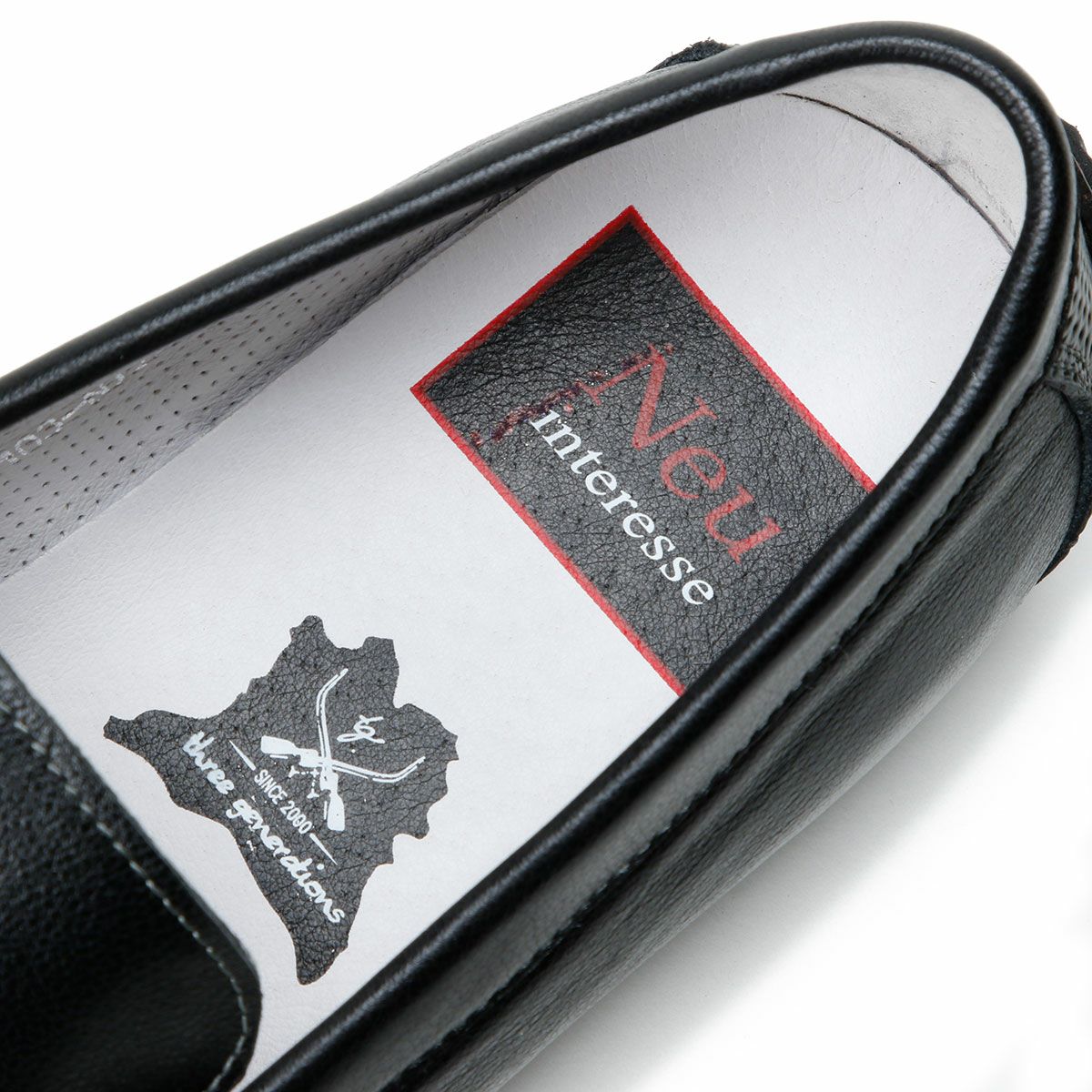threegenerations｜NI-2427-212 ノイインテレッセ コラボモデル｜モカシン｜ブラック