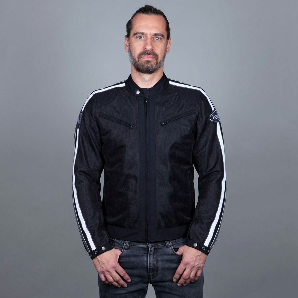 helstons｜ペース メッシュ ジャケット｜アウター｜ブラック｜モデル着用