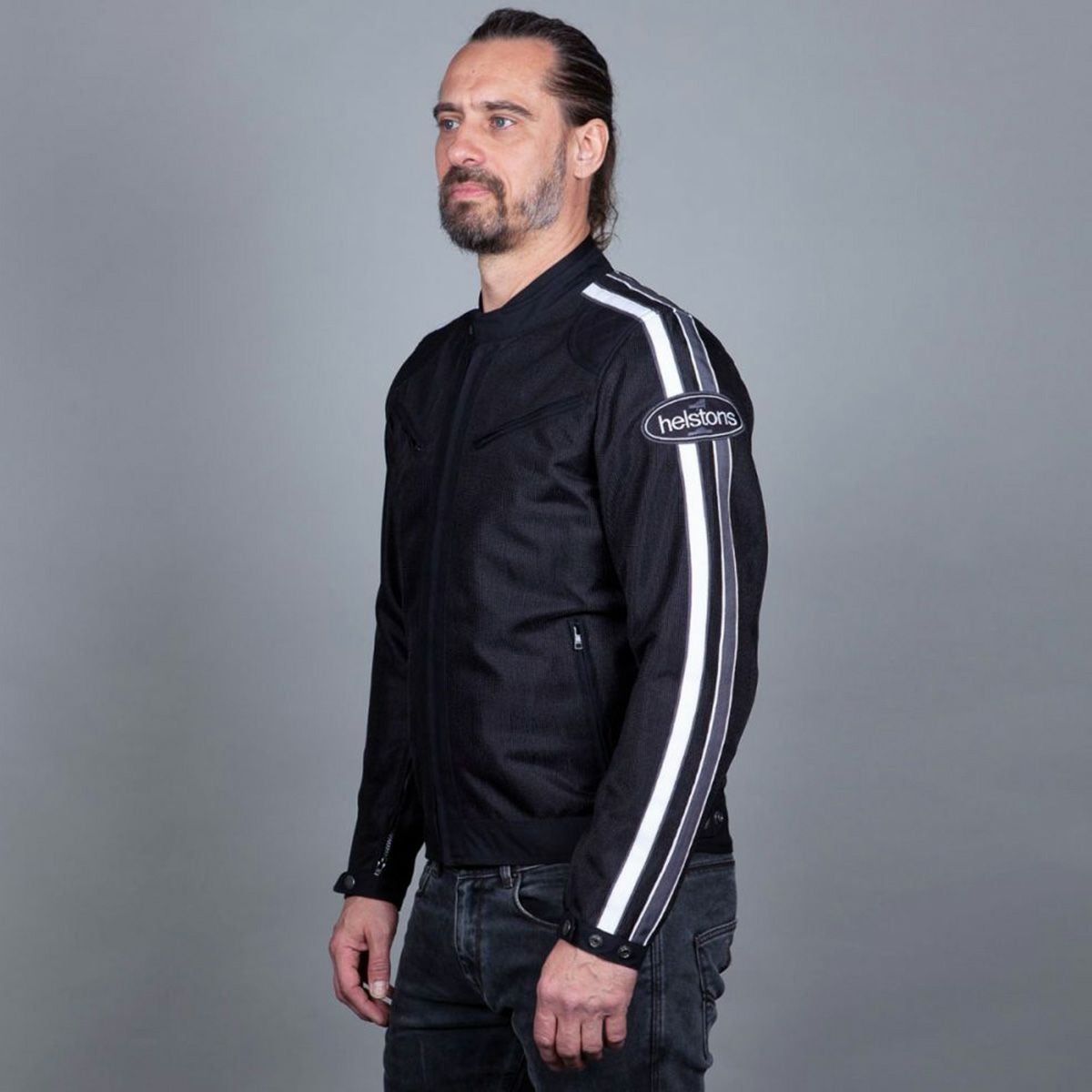 helstons｜ペース メッシュ ジャケット｜アウター｜ブラック｜モデル着用