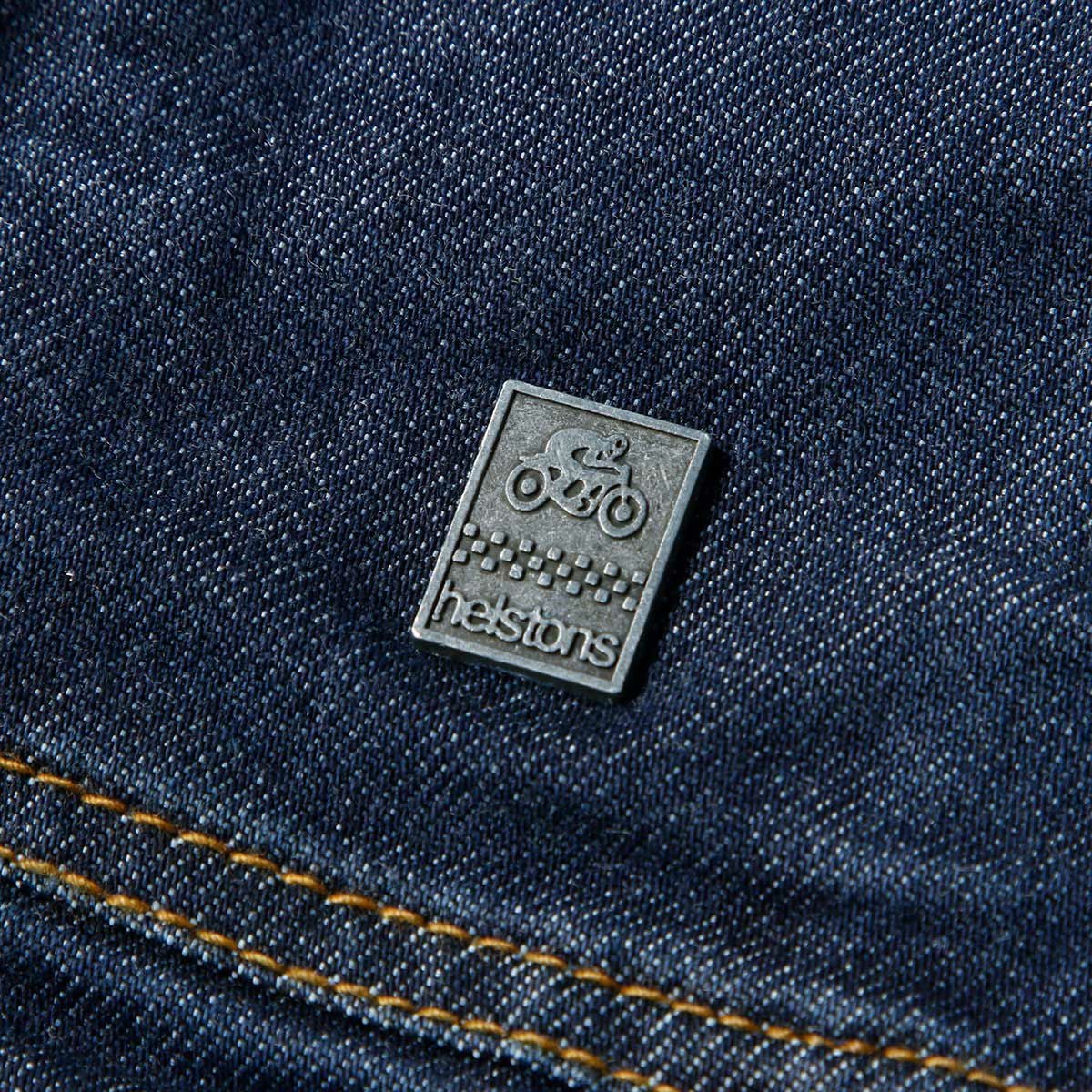 helstons｜ウェスタン デニム ジャケット｜ファブリック｜ブルー