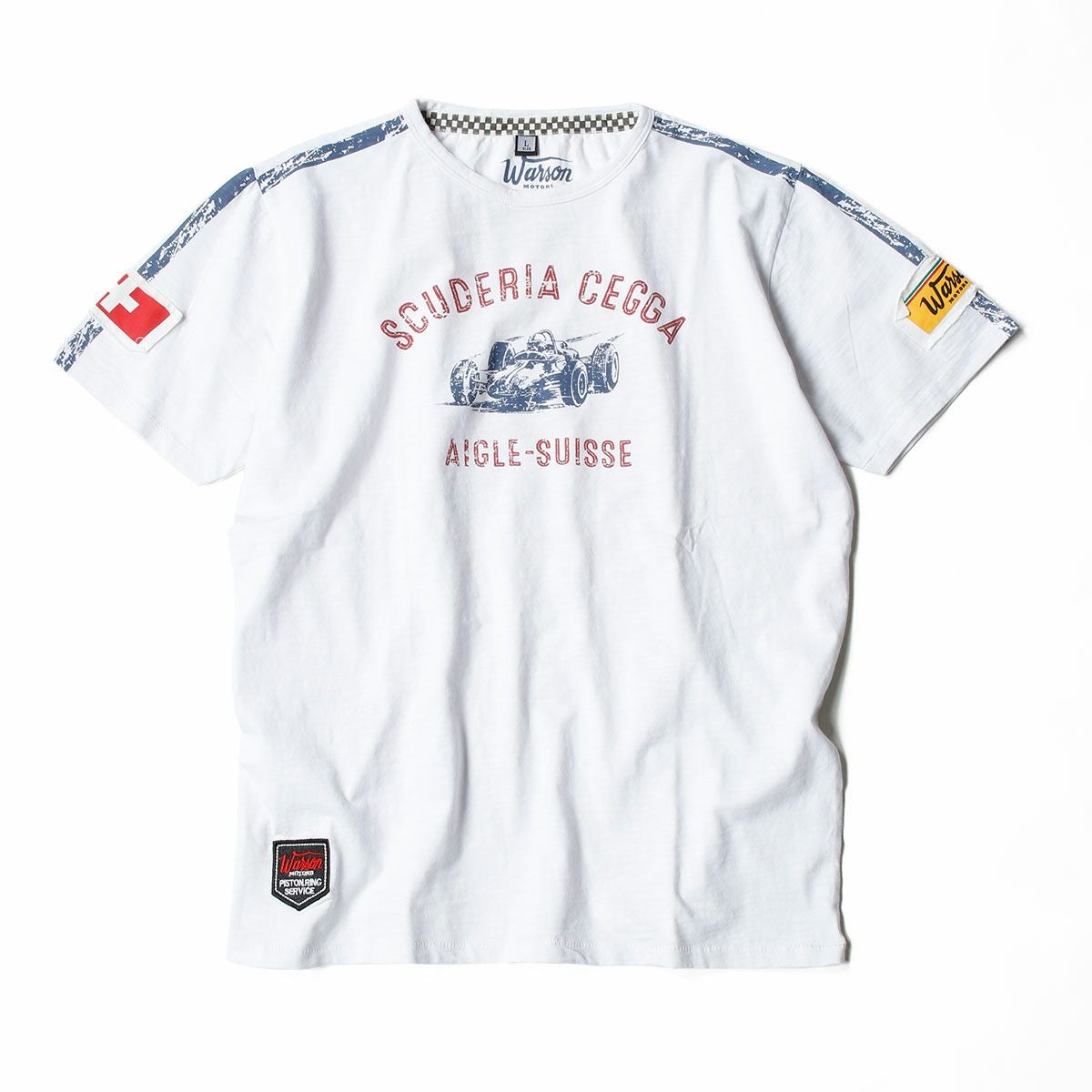 Warson Motors｜スクーデリア Cegga テスタロッサ Tシャツ｜ホワイト