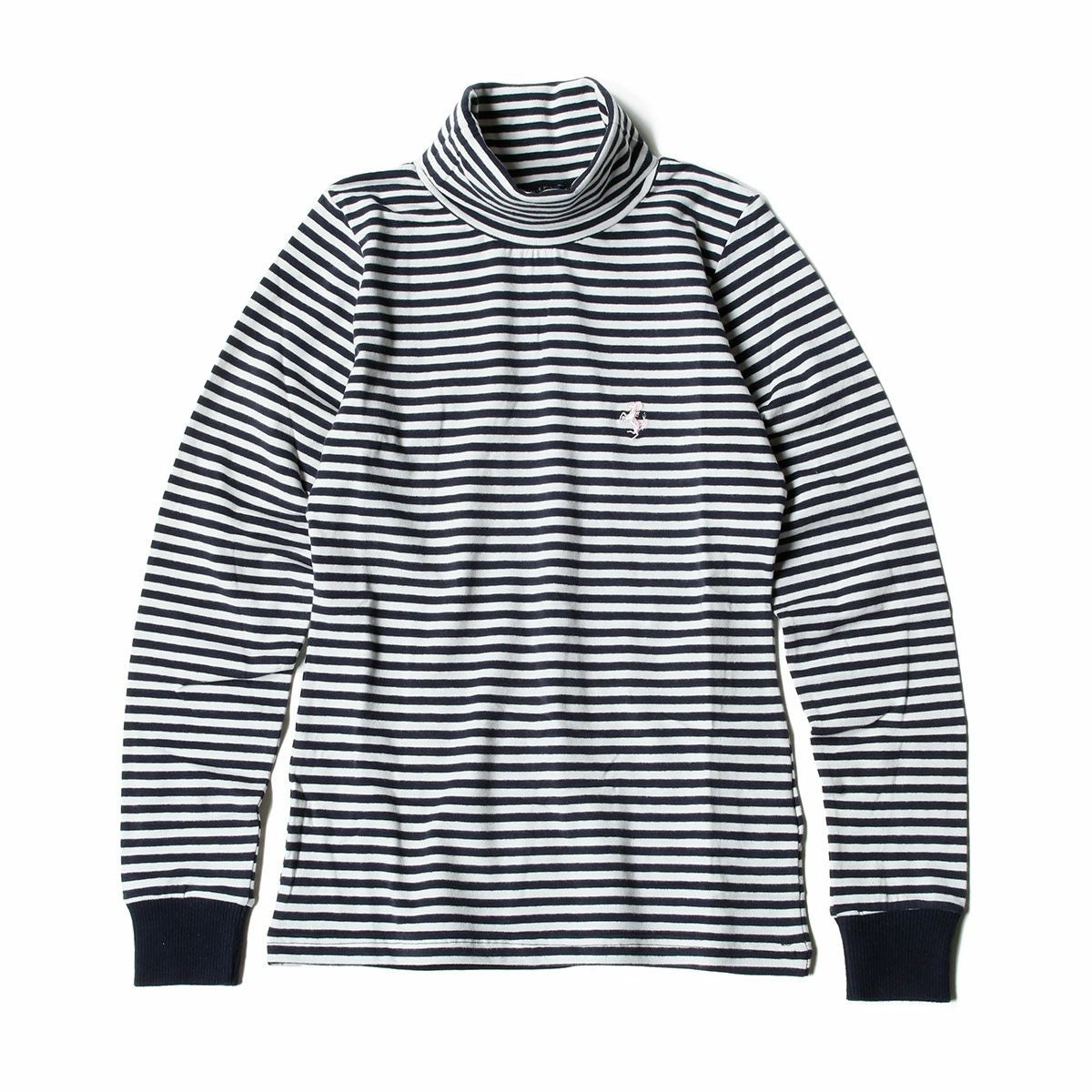 Ferrari｜フェラーリ ストライプ キッズ ロングスリーブ シャツ｜ネイビー