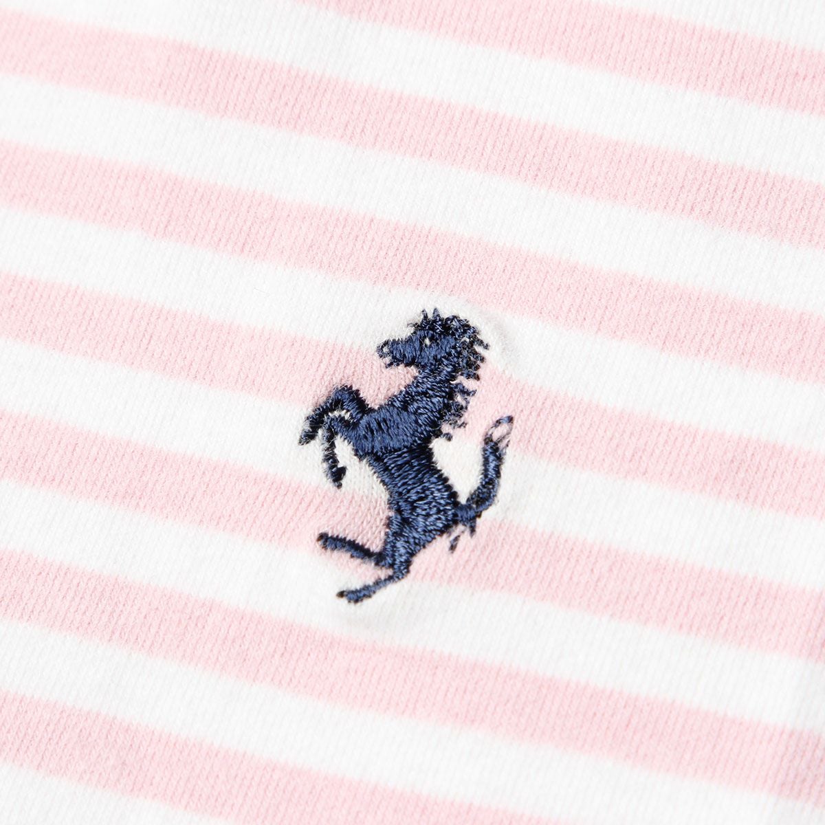 Ferrari｜フェラーリ ストライプ キッズ ロングスリーブ シャツ｜ピンク