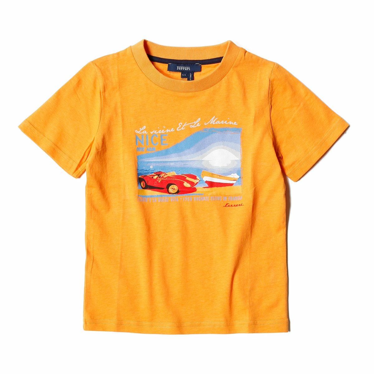 Ferrari｜フェラーリ 250 TR キッズ Tシャツ｜オレンジ