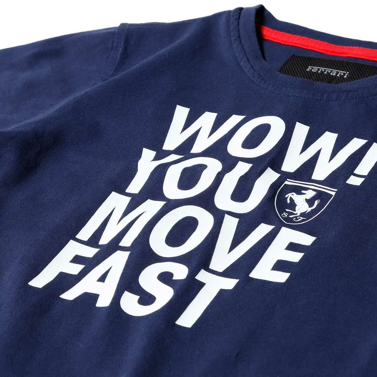 Ferrari｜フェラーリ スクデット ムーブ ファスト キッズ Tシャツ｜ネイビー